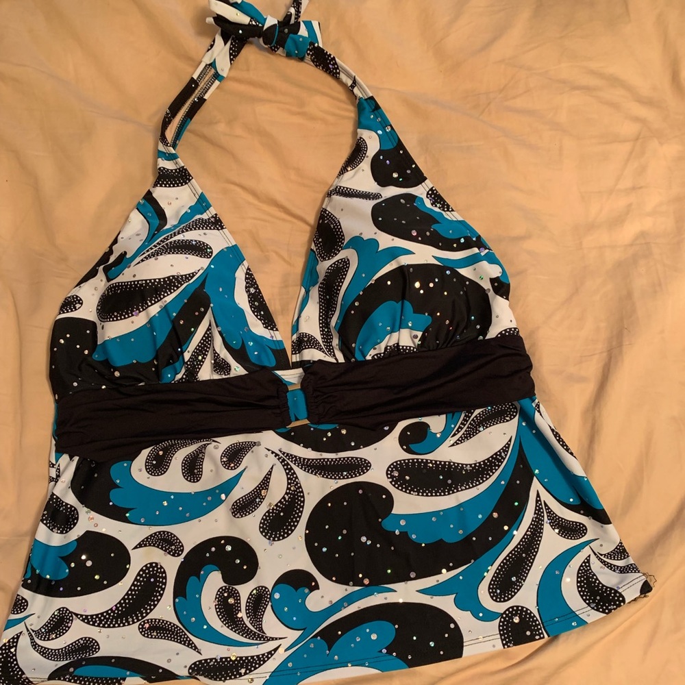 Plus size 3X halter Sparkly bathing suit top